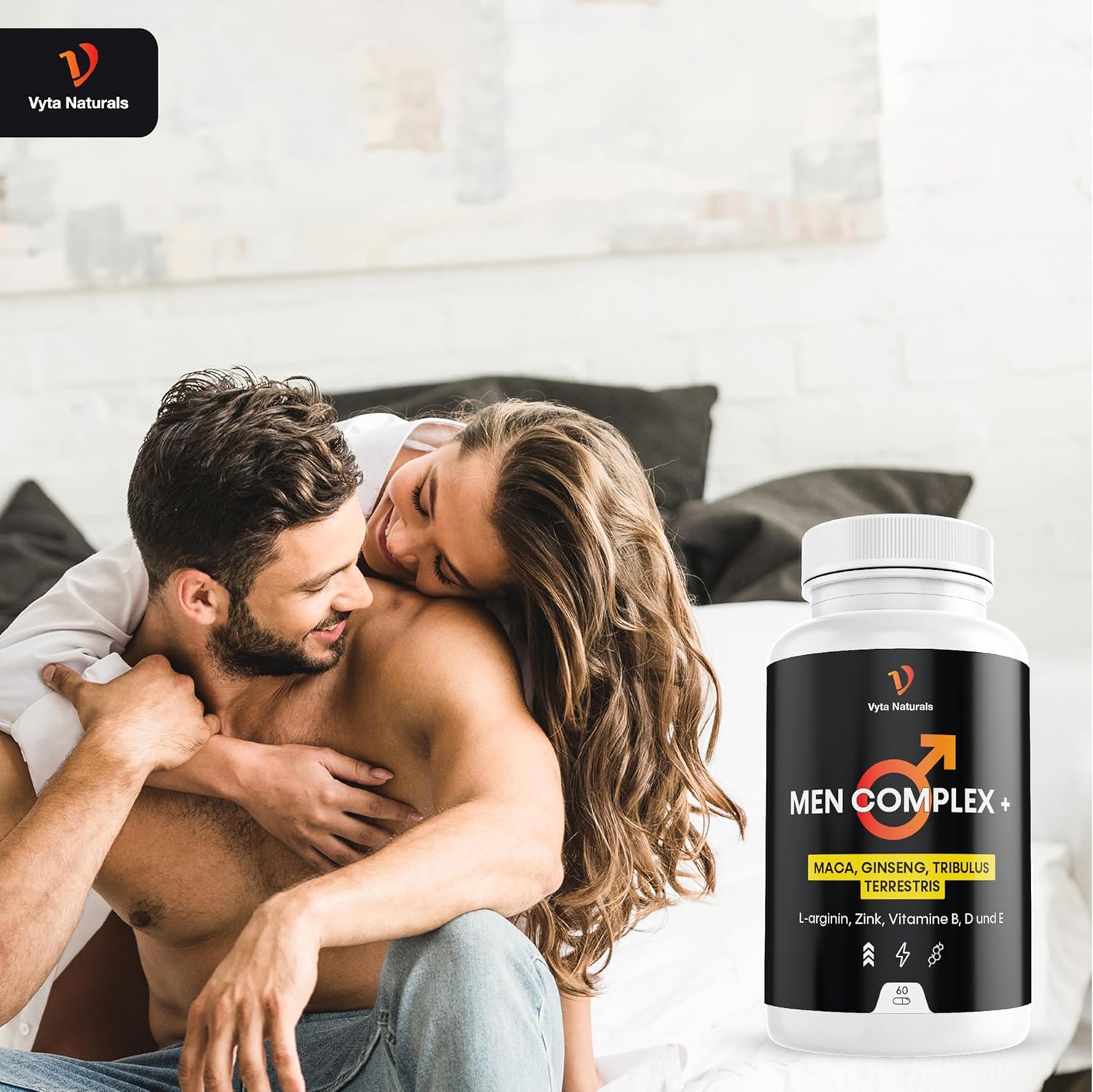 Ausdauer & Energie – Testosterone Booster for Men - Energy, Physical Performance, Male Vitality - With Maca, Tribulus Terrestris, Ginseng, L Arginine, Zinc, Vitamin B, D and E – Bild 3