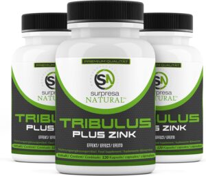 Ausdauer & Energie – Tribulus Terrestris High Dose I 3 x 120 Pieces I High-Quality Testosterone Capsules with 4800 mg Tribulus Terrestris Extract & 6 mg Zinc I Supply for 3 Months I 100% Vegan & Natural