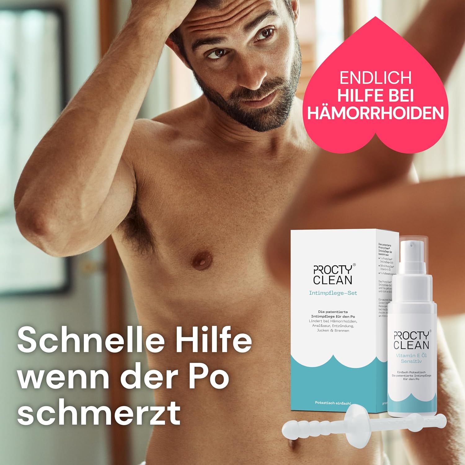 Penisvergrößerung & Pflege – Intimate Care Set for the Buttock: Patented! Instead of Hemorrhoids Ointment, Ointment for Fissure, Moist Toilet Paper. Quick Relief for Itching, Inflammation etc. Intimate Care Women – Bild 3