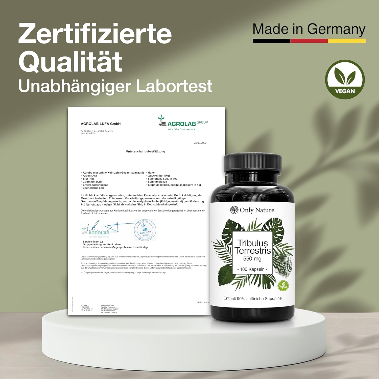 Ausdauer & Energie – Tribulus Terrestris Capsules - 180 Capsules with 550 mg - High Dose with 90% Saponins - 100% Natural, No Additives & Laboratory Tested – Bild 6