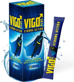 Potenzmittel & Standfestigkeit – VIGOPLUS® - Pack of 10 Blue Sticks, Dietary Supplement for Men to Maximise Strength and Endurance, 12 Active Ingredients with Maca, Arginine and Taurine, Maximum Absorption