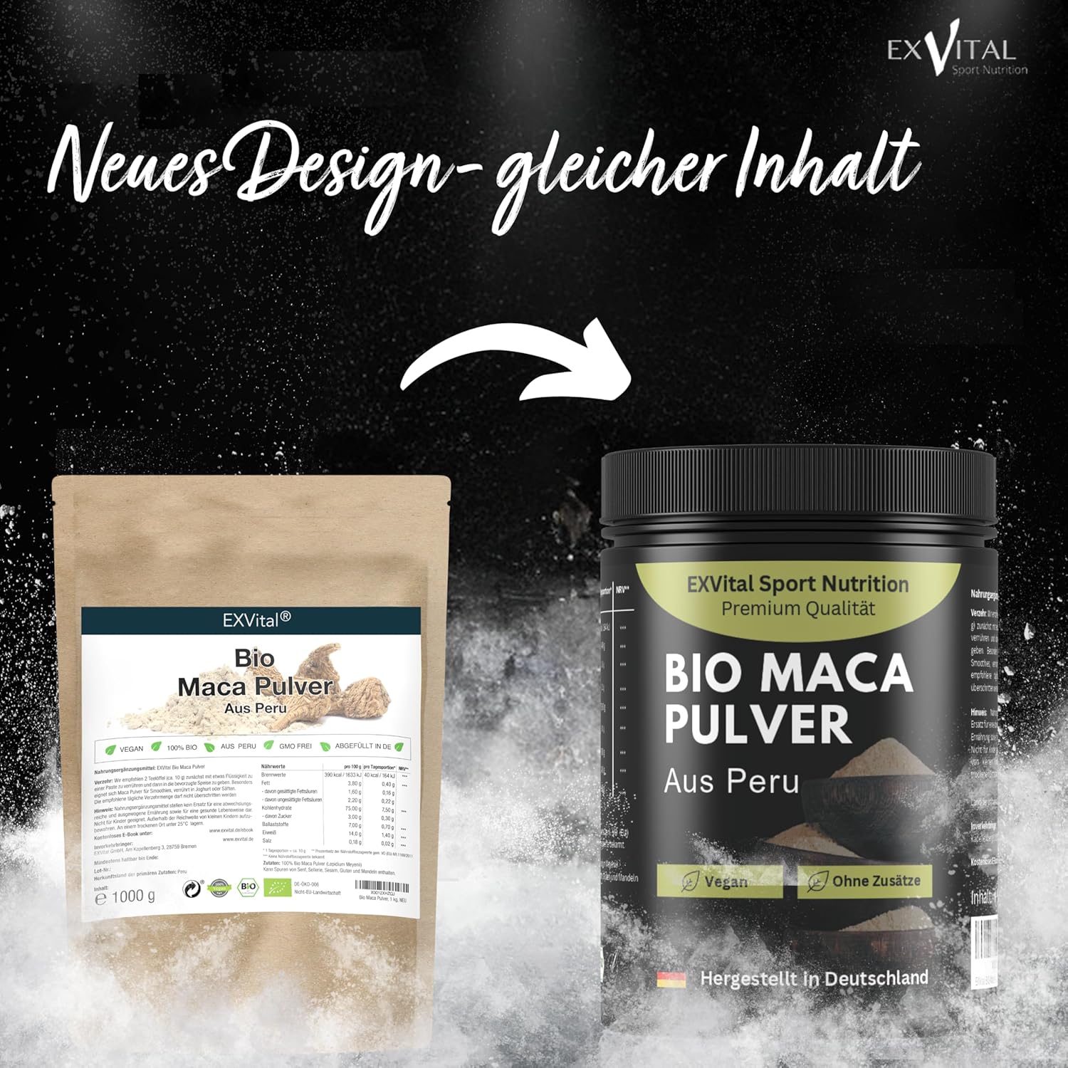 Potenzmittel & Standfestigkeit – EXVital Organic Maca Powder from Peru, 1 kg, Bottled in Germany, From Controlled Organic Cultivation Without Additives and Preservatives, Vegan. – Bild 4