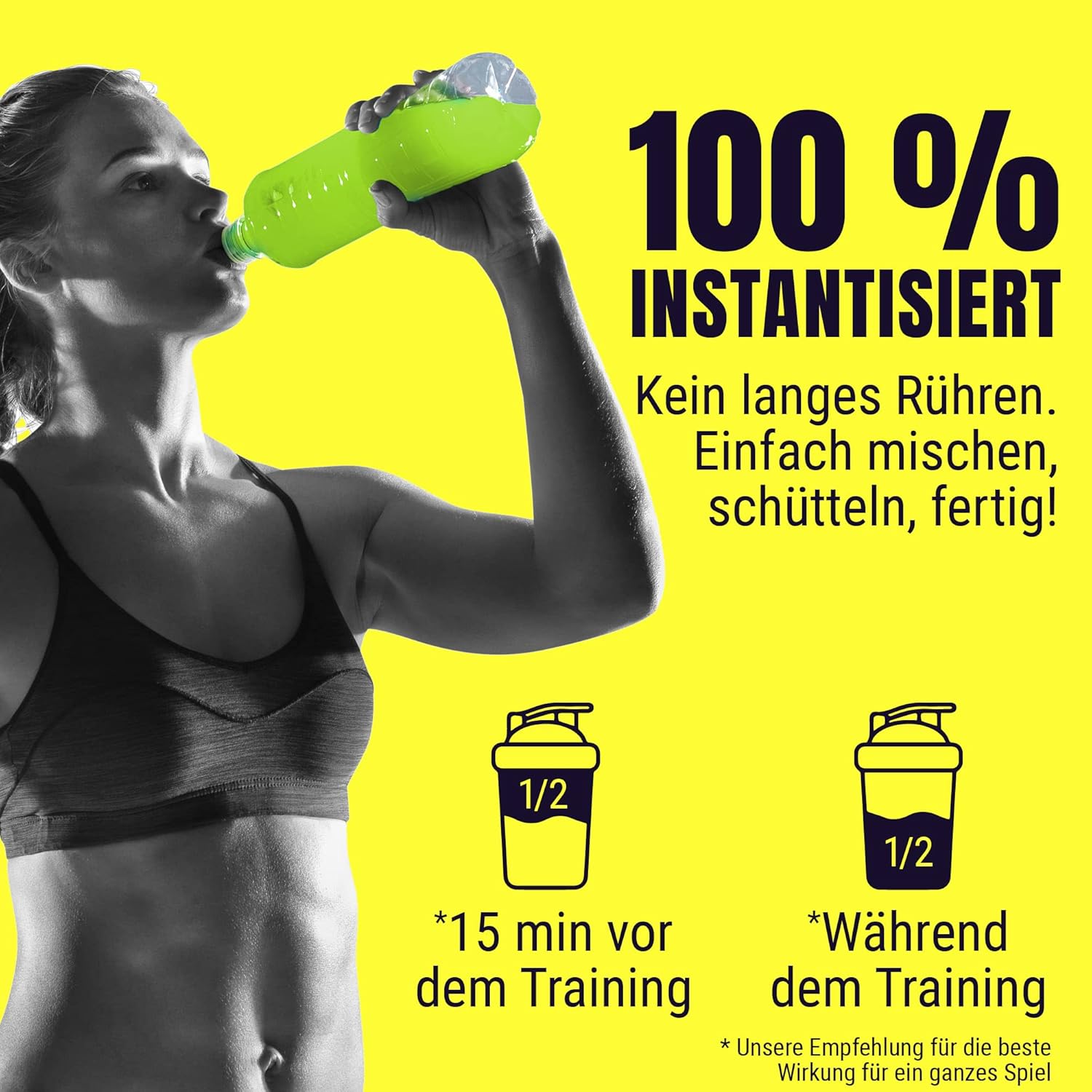 Ausdauer & Energie – Powerstar Kick'N'Rush Juicy Orange 600 g Pre-Workout Booster for Football & Other Ball Sports, Made in Germany, Fitness Powder with Electrolytes & Caffeine, Energy & Endurance in Training – Bild 6