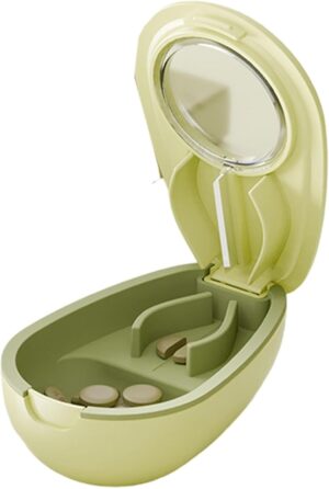 Potenzmittel & Standfestigkeit – Tablettenschneider, tragbarer Tablettenschneider für Reisen, mit Spender für Pillen, Tabletten, tragbare Tablettenpresse