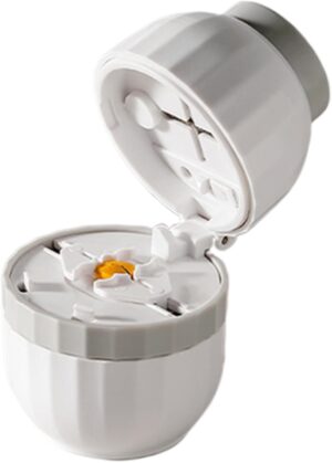 Potenzmittel & Standfestigkeit – Kleiner Tablettenschneider, tragbarer kleiner Tabletten-Trenner, sicherer Schneider für halbe oder viertel mit Verriegelung, für Zuhause, ältere Menschen, Kinder und tägliche Aktivitäten
