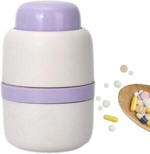 Potenzmittel & Standfestigkeit – Pill Splitter Grinder - Medical Tool Made of Hard Plastic, Tablet Cutter in One | Portable Case with Crushing Chamber and Storage, Effective Organiser for Home Medicine Chest