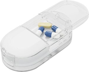 Potenzmittel & Standfestigkeit – Pill Cutter | Mini Pill Cutter Storage Box Pill Cutter with Integrated Pill Storage Chamber for Cutting the Toughest Pills