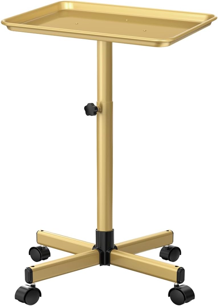 Potenzmittel & Standfestigkeit – Salon Tray Trolley Adjustable Height Tattoo Tray Spa Trolley for Beauty Hairdressers Dental Clinic Champagne Gold – Bild 8
