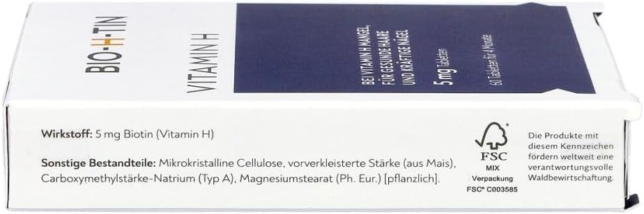 Potenzmittel & Standfestigkeit – BIO-H-TIN Vitamin H 5 mg for 4 Months Tablets Pack of 60 – Bild 4
