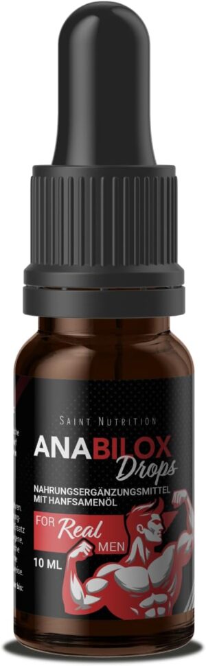 Ausdauer & Energie – Anabilox Drops - Muscle Building Drops - Supports Muscle Mass and Regeneration - Supplement for Strength and Endurance - No Artificial Additives - For Intensive Workout