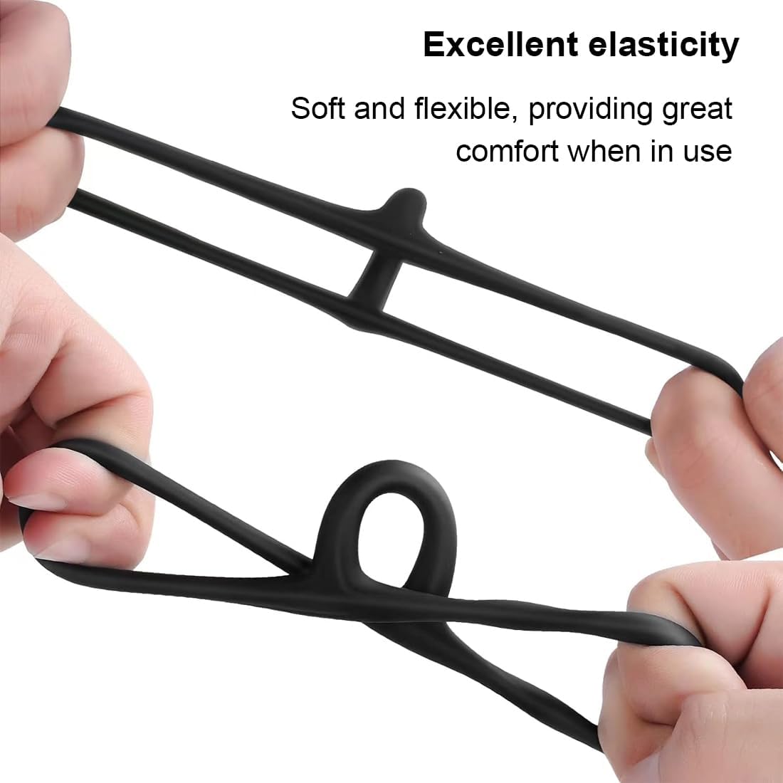Potenzmittel & Standfestigkeit – Triangular Rings, Pack of 7 Silicone Cock Rings, Testicle Rings, Erotic Sex Toy, for a Harder and Longer Erection, for Any Size , Black & Red – Bild 6