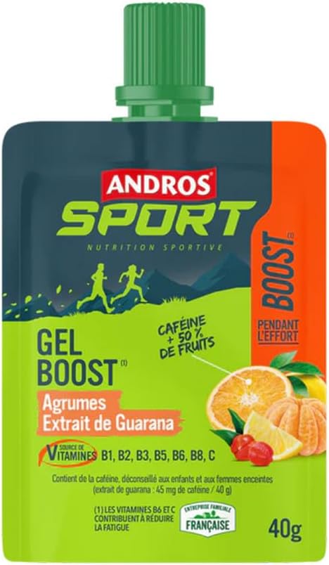 Penisvergrößerung & Pflege – Andros sport - Boost Gel (30 x 40 g) - Energy Gels - Rich in Fruits and Carbohydrates - Citrus Fruits Guarana – Bild 2