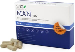 Potenzmittel & Standfestigkeit – 500 Cosmetics - Natural Supplement to Increase Virility, Male Potency and Improve Sexual Relations - Made in The EU - 30 Tablets.