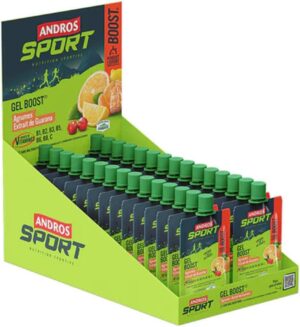 Penisvergrößerung & Pflege – Andros sport - Boost Gel (30 x 40 g) - Energy Gels - Rich in Fruits and Carbohydrates - Citrus Fruits Guarana