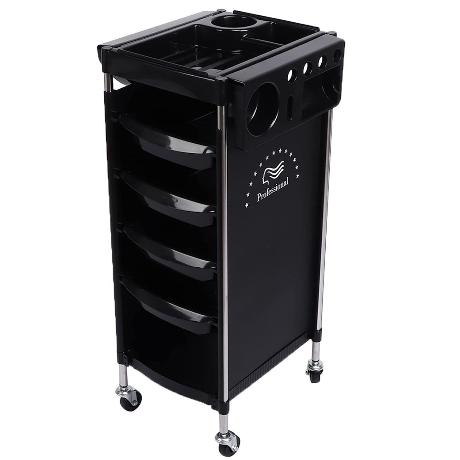 Potenzmittel & Standfestigkeit – 6-Layer Storage Trolley Salon Trolleys for Hairdressing Salon Tools with Wheels, Extendable Tray, 5 Drawers, Salon Trolley for Additional Hairdressing Storage
