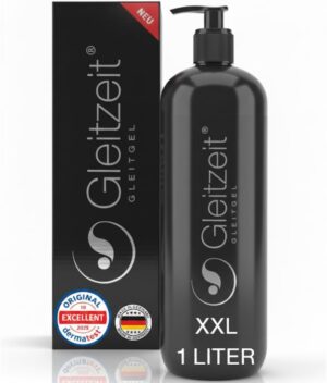 Penisvergrößerung & Pflege – Gleitzeit® Premium Water-Based Lubricant, 1 Litre, XXL Lubricant, Sensitive