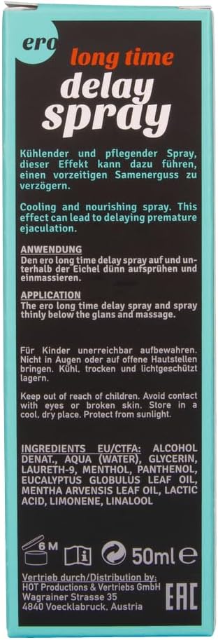 Potenzmittel & Standfestigkeit – Ero by Hot Delay Spray for Men, 50 ml – Bild 4