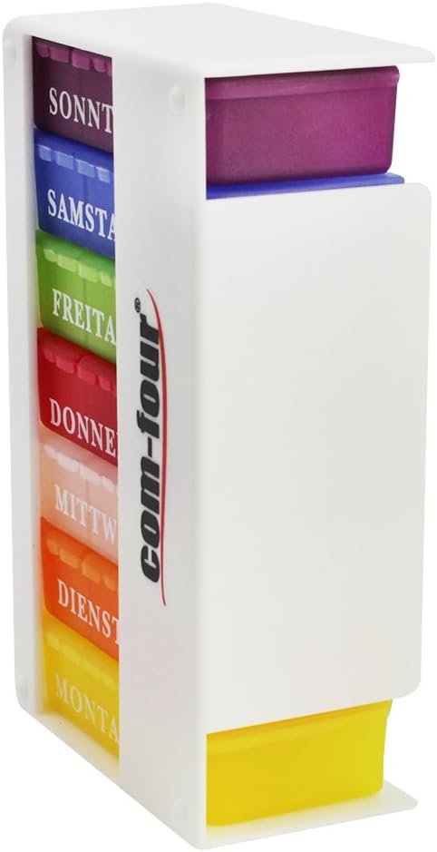 Potenzmittel & Standfestigkeit – com-four® 7-Day Medication Box (Morning, Lunch, Evening) Pill Box – Pill Box – Weekly Dispenser – Bild 5
