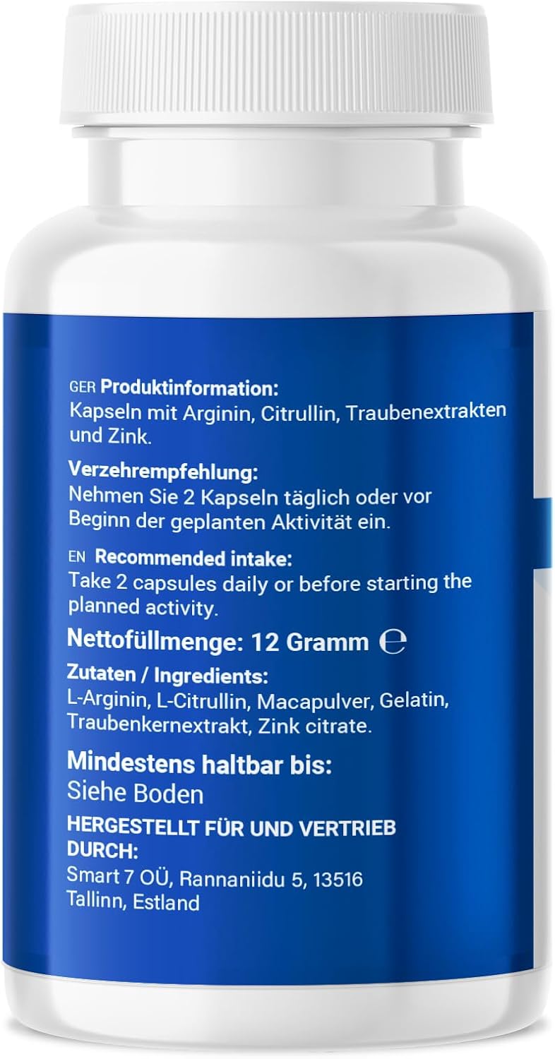 Potenzmittel & Standfestigkeit – VIADIAX – Instant Effect – Extra Strongly Tailored to the Needs for Men – High Dose with Maca, L-Citruline and L-Arginine – for the Adventurous Man – 20 Capsules – Bild 3