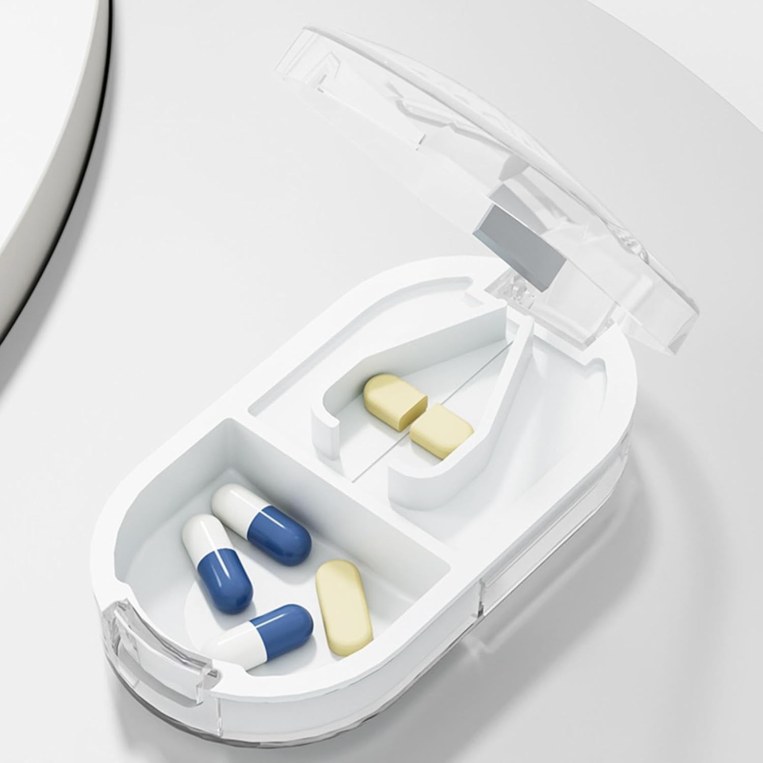 Potenzmittel & Standfestigkeit – Pillenspalter, Pillenschneider und Splitter mit Spender, professionelle Organizer-Ausstechformen für kleine oder große Pillen und Tabletten – Bild 7
