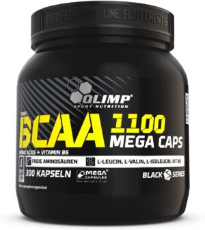 Ausdauer & Energie – Olimp BCAA MegaCaps 1100, 300 capsules, 1-pack (1 x 384 g)