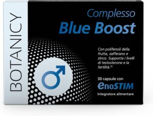 Potenzmittel & Standfestigkeit – BOTANICY Blue Boost Complex - with Saffron, OPC, Maca, Zinc, Ginseng, L-Arginine, Selenium and Vitamin B6, for Male Vitality, Potency and Libido (30 Capsules, Monthly Pack)