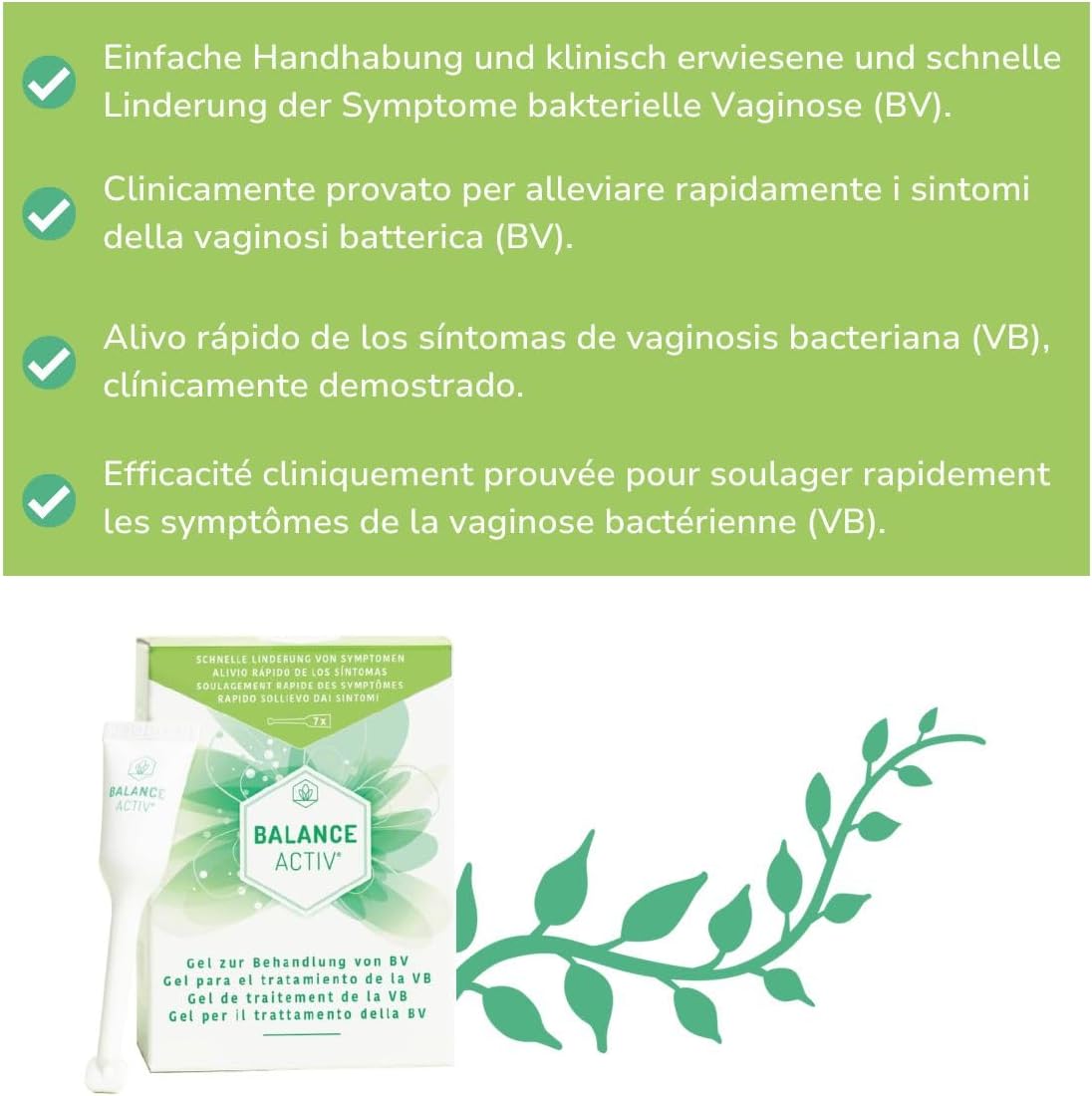 Penisvergrößerung & Pflege – Balance Activ Gel Helps Fight BV (Bacterial Vaginosis), Balances Your pH and Restores Your Body's Natural Balance - 1 Pack