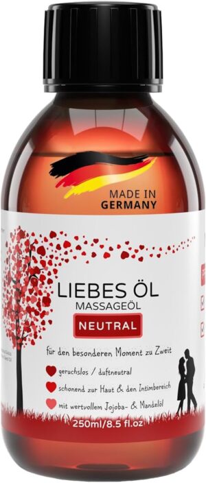 Penisvergrößerung & Pflege – Massage Oil Love Oil for Erotic Massage Partner Massage Tantra 250 ml Nourishing Oil for Special Moments for Two