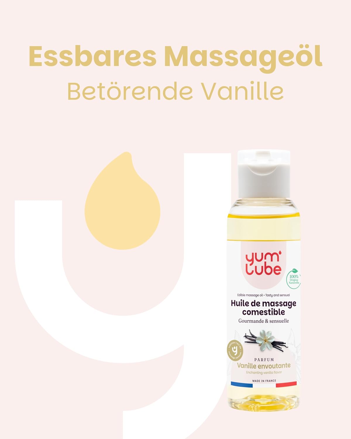 Penisvergrößerung & Pflege – Yum'Lube Sex & erotic massage oil for massage and intimate body oil with vanilla massage oil intimate suitable as sex oil massage oil for intimate area and massage oil sex intimate area – Bild 4