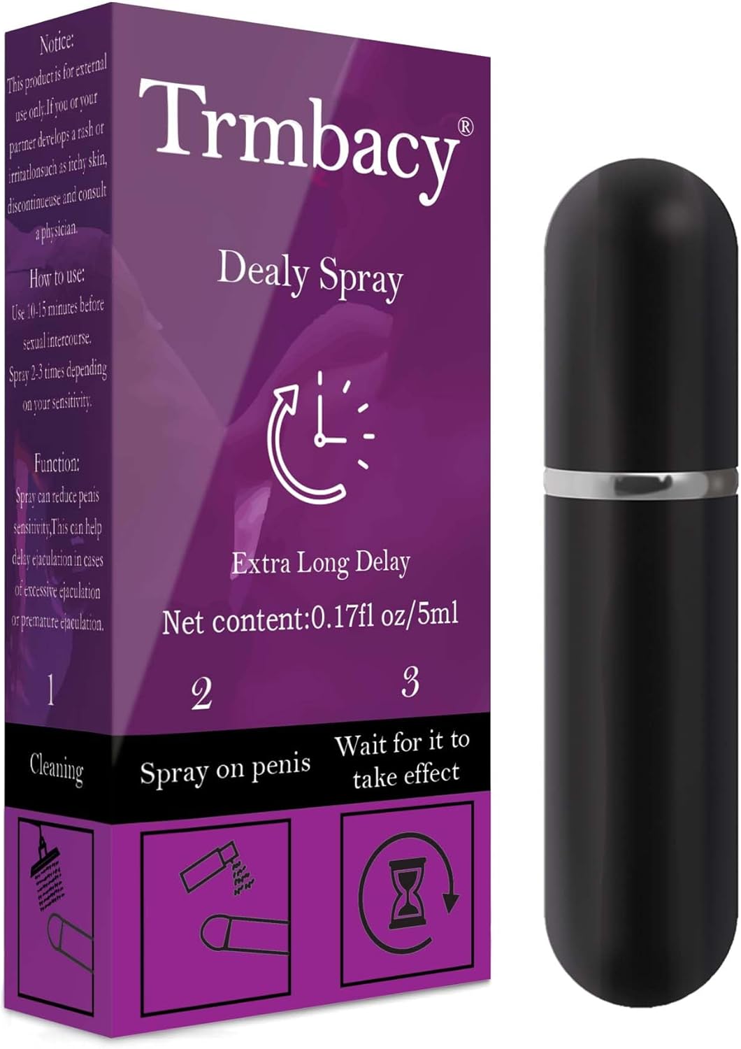 Penisvergrößerung & Pflege – Delay Spray Delay Spray Desensitizer Men's Delay Spray Easy to Wear (Purple)