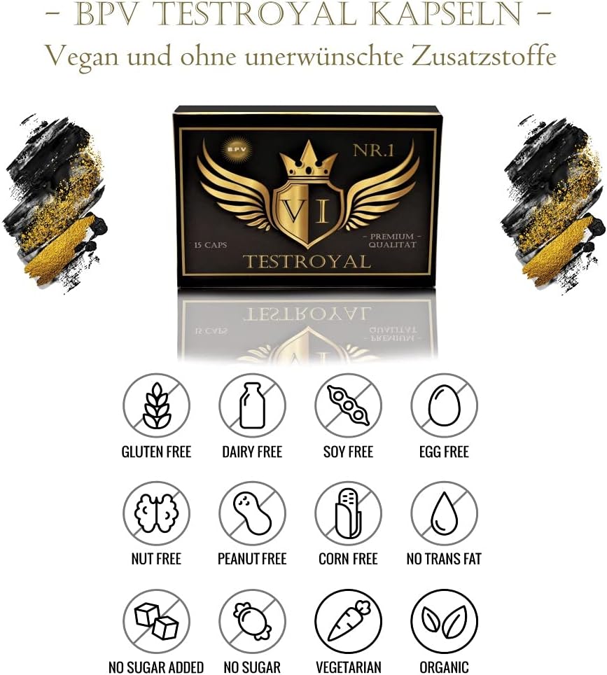 Ausdauer & Energie – BPV- Testroyal 60 Capsules = 32 g - Training Booster - High Dose Combination Product Perfect for Athletes and Active Men - For Lust - Love - Passion and More – Bild 6