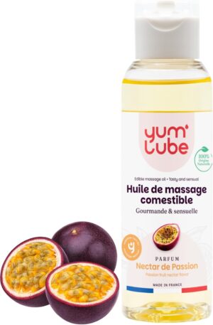 Penisvergrößerung & Pflege – Yum'Lube Sex and erotic massage oil for intimate areas and massage, body oil with passion fruit aroma, massage oil intimate suitable as sex oil, massage oil for sex and intimate moments