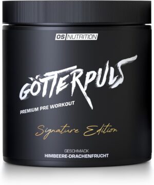 Ausdauer & Energie – OS NUTRITION Götterpuls Premium Pre Workout Booster Signature Edition 395 g (Raspberry Dragon Fruit)