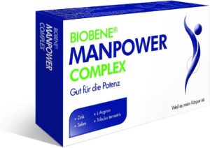 Potenzmittel & Standfestigkeit – Manpower Complex Testosterone Booster with Zinc Selenium, L-Arginine (Vitamin B5), Tribulus Terrestris Extract, Dietary Supplement (1 x 30 Capsules)