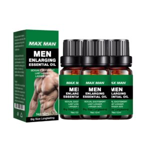 Penisvergrößerung & Pflege – Men's Energy Massage Essential Oil for Sex, Enlargement Oil, Growth Thickening Oil Tail Liquid Delay Performance Boost Strength (10 ml) (3 Pieces)