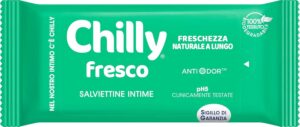 Penisvergrößerung & Pflege – Chilly Fresh Cleansing Wipes, Intimate Hygiene, Protection with Natural Menthol, Daily Use, Clinically Tested, pH 5, 1 Pack of 12 Wipes