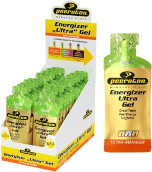 Ausdauer & Energie – Peeroton Energizer Ultra Gel Apple - Isotonic Energy Gel for Maximum Endurance with 26.5 g Carbohydrates, Works After 2-5 Minutes, Power Gel - Easy to Digest and Digestible, 40 ml (Pack of 24)