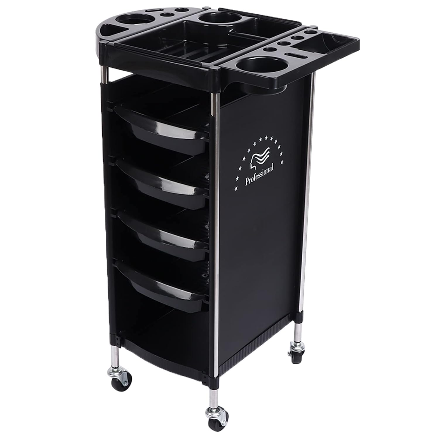 Potenzmittel & Standfestigkeit – 6-Layer Storage Trolley Salon Trolleys for Hairdressing Salon Tools with Wheels, Extendable Tray, 5 Drawers, Salon Trolley for Additional Hairdressing Storage – Bild 3
