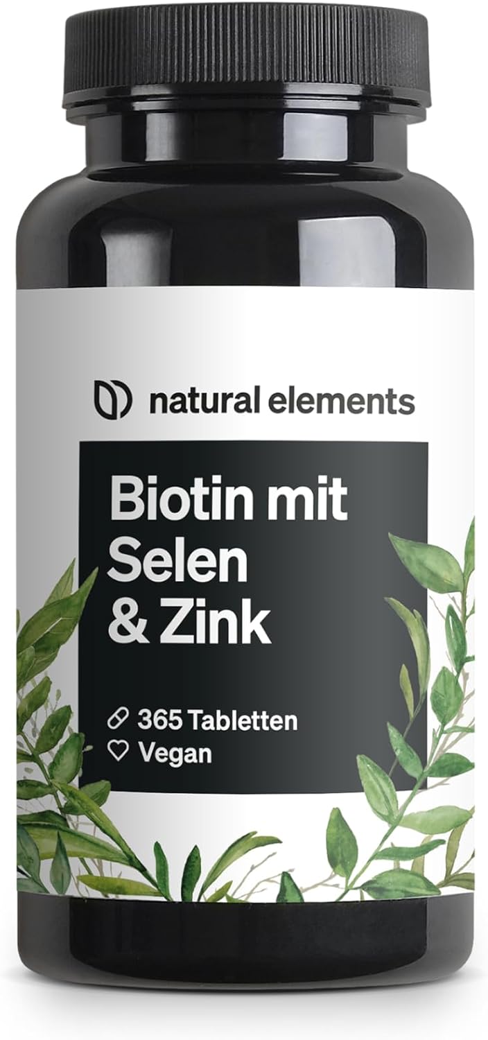 Potenzmittel & Standfestigkeit – Biotin + Selenium + Zinc 365 - Vegan Tablets - No Magnesium Stearate - Laboratory Tested and Made in Germany