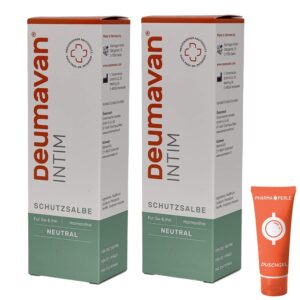 Penisvergrößerung & Pflege – Deumavan Intimate Protective Ointment I Neutral I 2 x 125 ml Economy Set I Plus PharmaPerle giveaway
