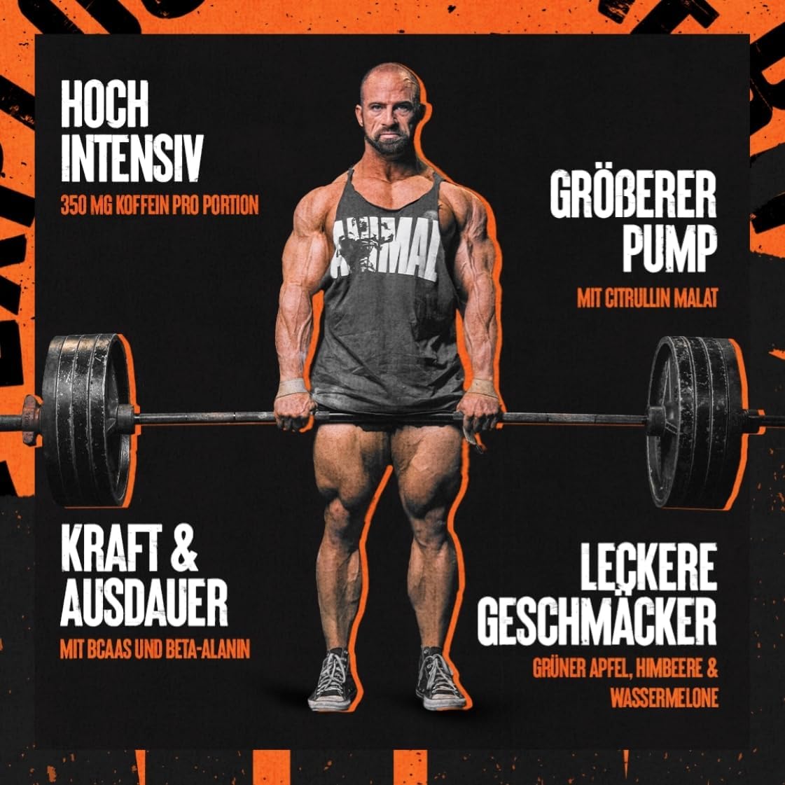 Ausdauer & Energie – Universal Nutrition Animal Fury Supplement, Serves-20, Green Apple – Bild 3