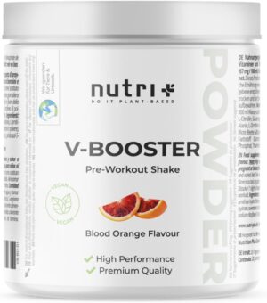 Ausdauer & Energie – Nutri + Pre-Workout Booster Pump without Creatine - Lump-free, High Dose + Vegan - Caffeine Citrulline Arginine Beta-Alanine Taurine - Blood Orange 400 g