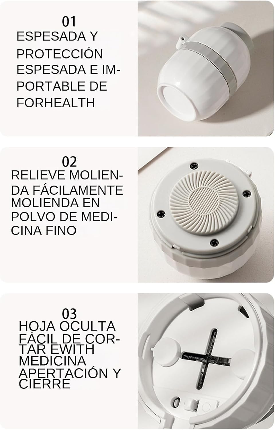 Potenzmittel & Standfestigkeit – Kleiner Tablettenschneider, tragbarer kleiner Tabletten-Trenner, sicherer Schneider für halbe oder viertel mit Verriegelung, für Zuhause, ältere Menschen, Kinder und tägliche Aktivitäten – Bild 9