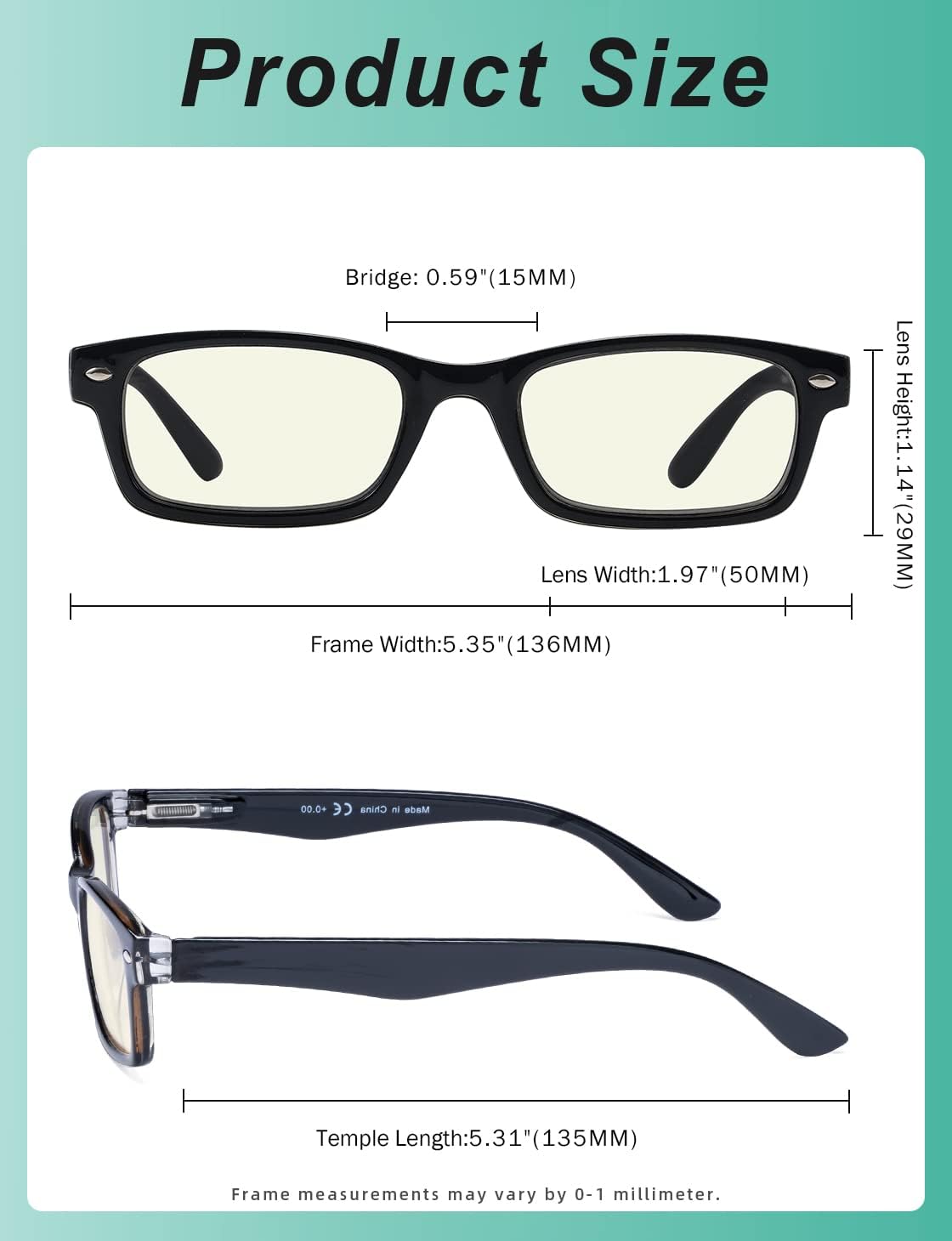 Potenzmittel & Standfestigkeit – Eyekepper Spring Hinges UV Protection, Anti Glare Anti Blue Rays, Scratch Resistant Lens Computer Reading Glasses Readers (Yellow Tinted Lenses, Black) +0.75 – Bild 4