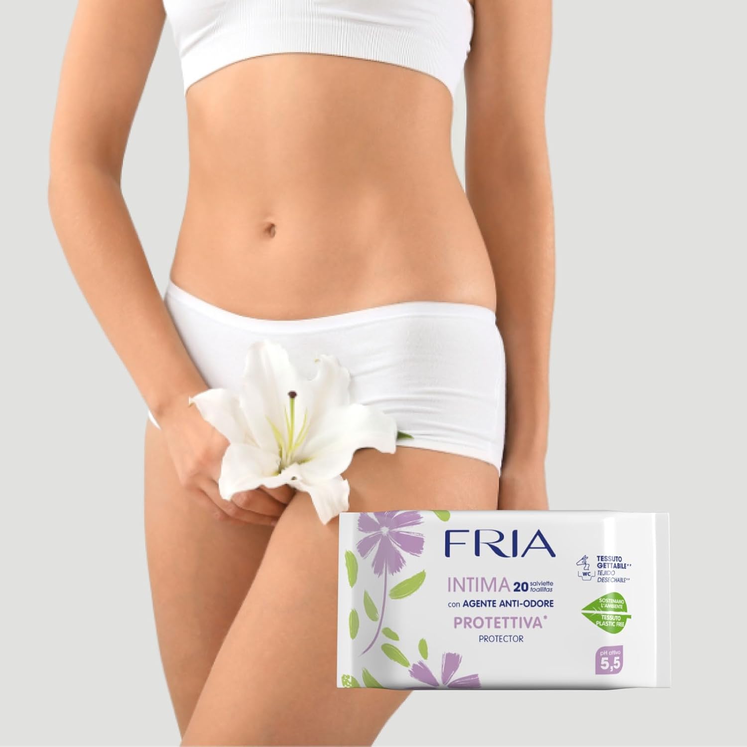 Penisvergrößerung & Pflege – Fria Intimate Wipes for Intimate Odour Intimate, Gynecologically Tested, Throw Fabric Into the Toilet, Dermatologically Tested, Value Pack of 120 Wipes – Bild 3