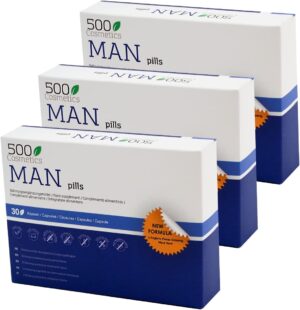 Penisvergrößerung & Pflege – 500COSMETICS Virility Capsules, 100% Natural, Powerful for Men, Instant Effect, Longer Energy