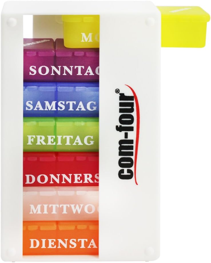 Potenzmittel & Standfestigkeit – com-four® 7-Day Medication Box (Morning, Lunch, Evening) Pill Box – Pill Box – Weekly Dispenser – Bild 3