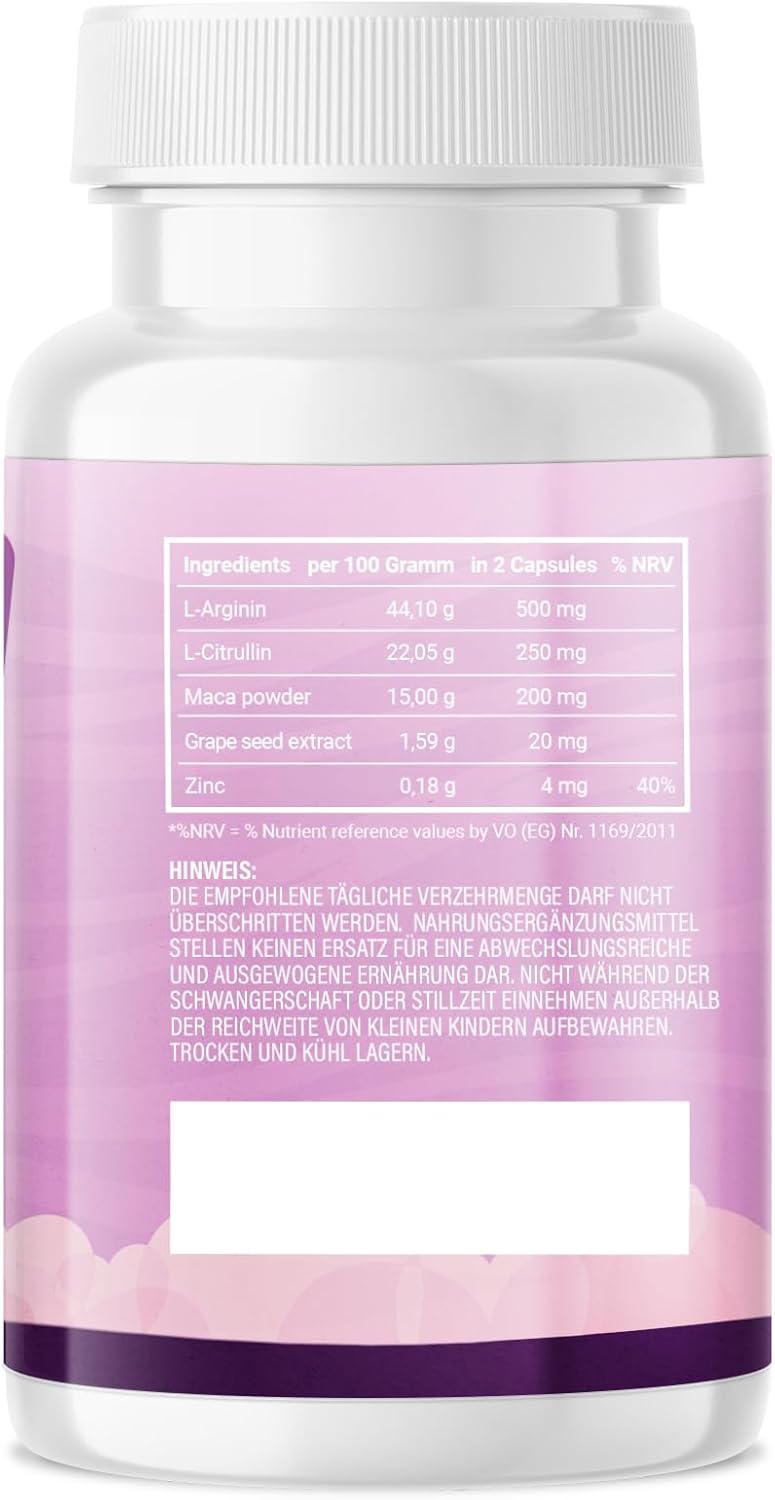 Potenzmittel & Standfestigkeit – Only Passion Capsules – Aphrodisiac with Immediate Effect, High Dose Increase Libido with L-Arginine, Maca & Zinc – Better Performance, Pleasure Enhancement for Women – Bild 3