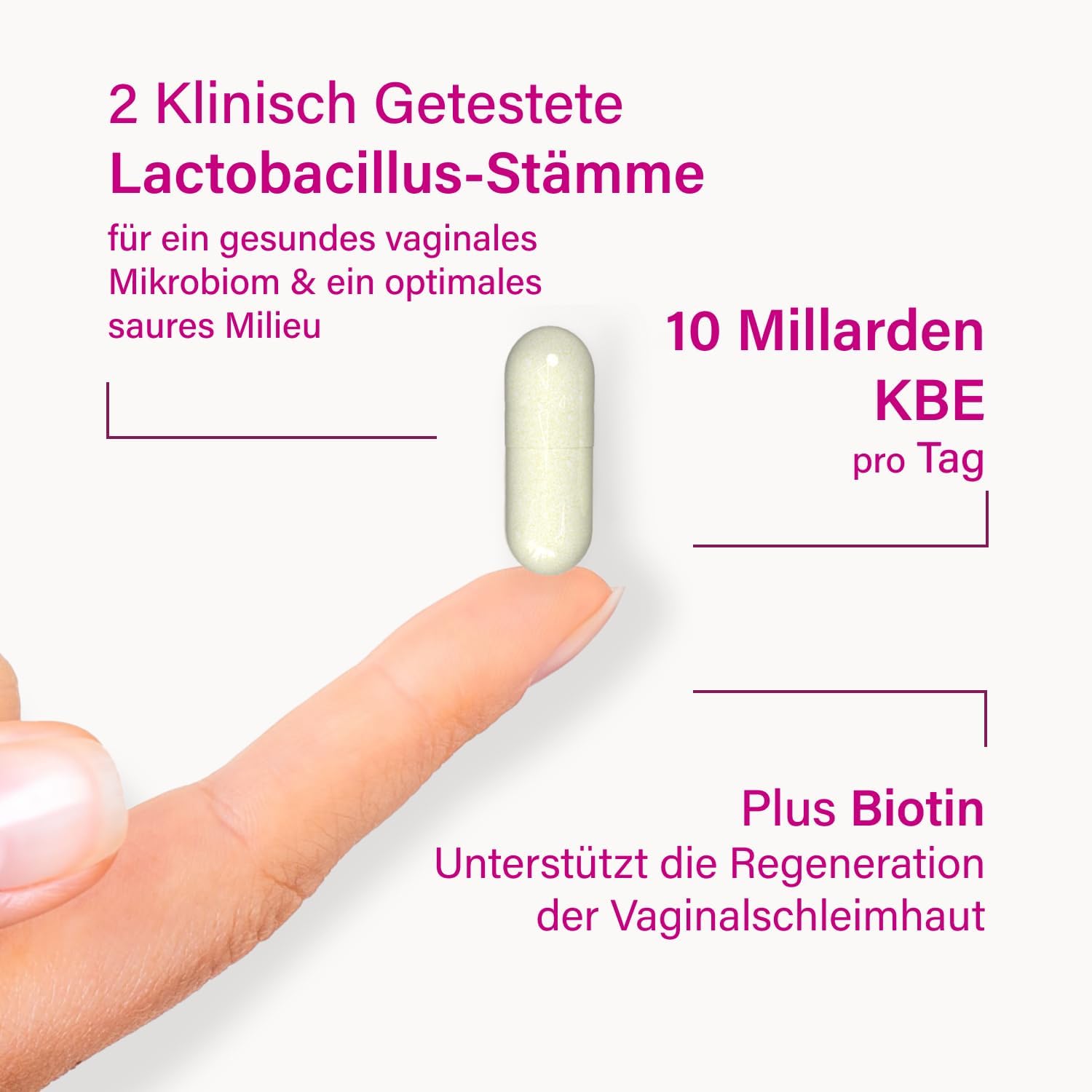 Penisvergrößerung & Pflege – Nupure® Lacto Intimate Vaginal Lactic Acid Bacteria, Plus Biotin for Mucous membranes, Oral Intake, Vaginal Probiotics, 60 Capsules, Vegan, Lactose Free – Bild 5