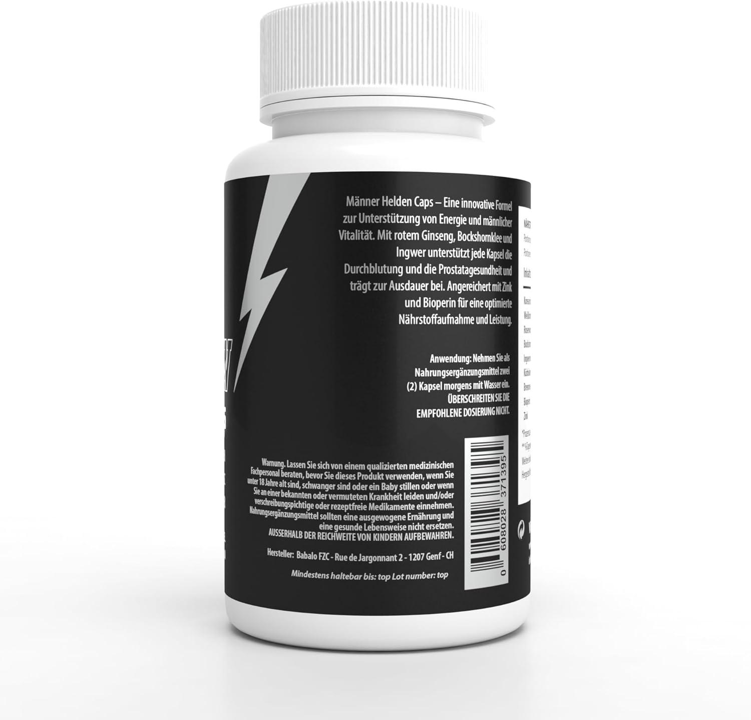 Potenzmittel & Standfestigkeit – Men's Hero Caps - 60 Capsules - Ginseng, Zinc, Bioperine & Plant Extracts for Men - Energy, Endurance & Focus - Vegan & No Additives - Made in the EU - Laboratory Tested Quality – Bild 7